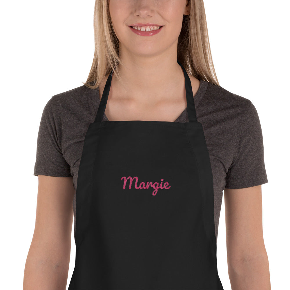 Margie Embroidered Apron, , HEED THE HUM