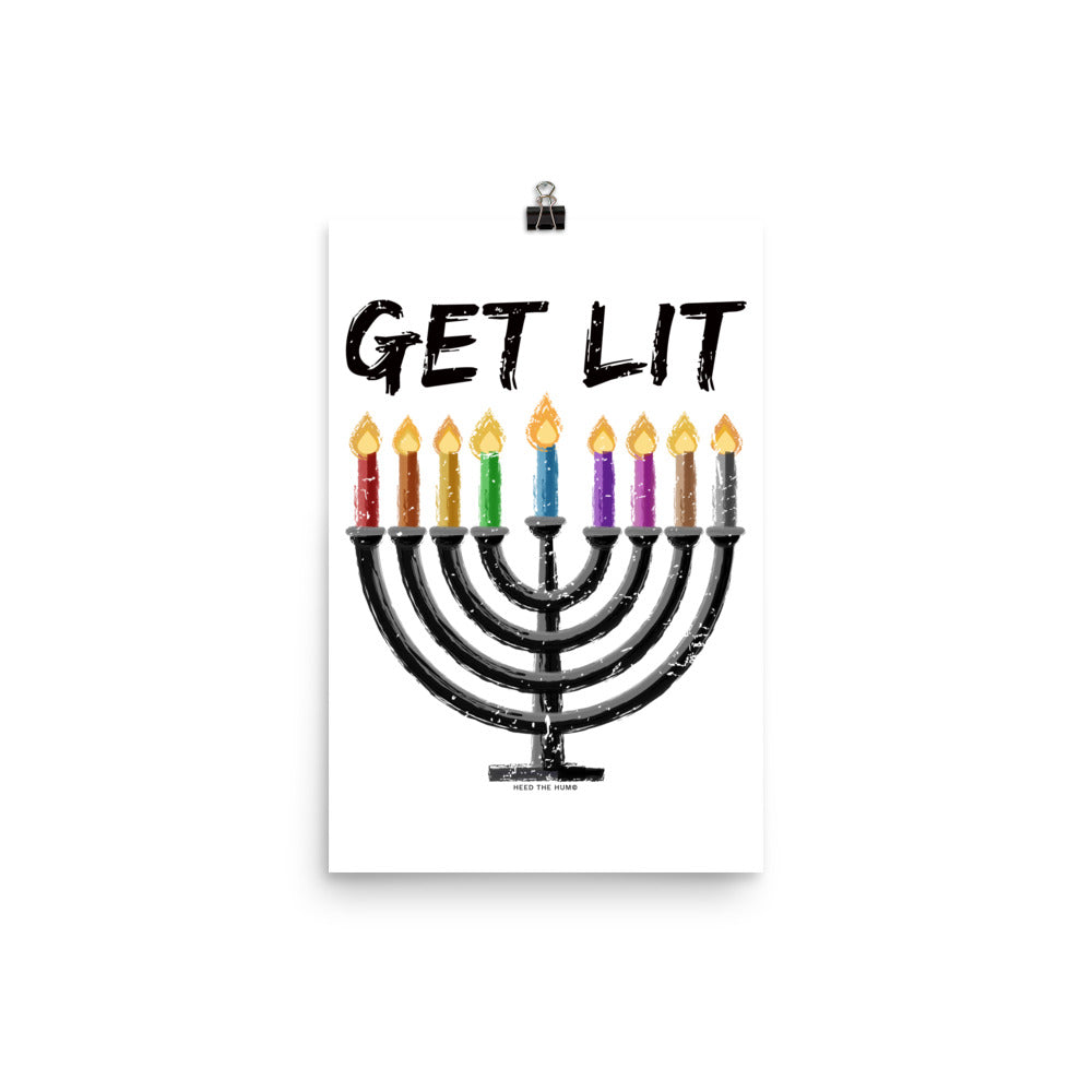 Chanukah - GET LIT Poster, Poster, HEED THE HUM