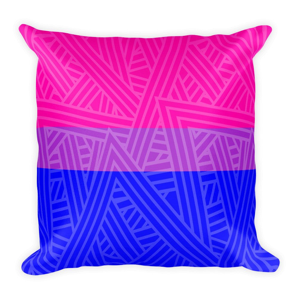 Bisexual Pride Flag Square Throw Pillow | LGBTQ, Pillow, HEED THE HUM