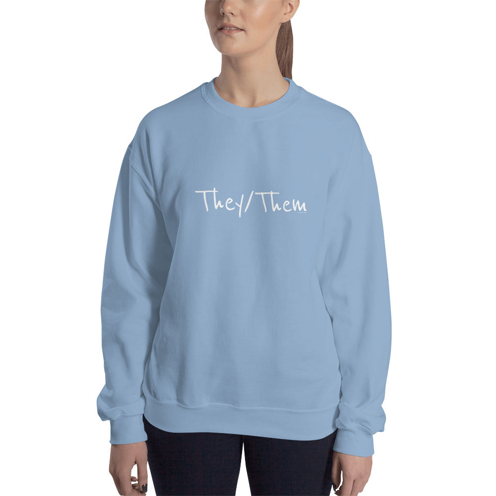They/Them Trans Unisex Sweatshirt, Sweatshirt, HEED THE HUM