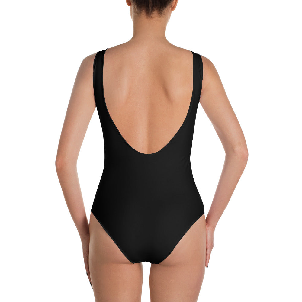 LGBTQ Rainbow Heart One-Piece Swimsuit, swimwear, HEED THE HUM