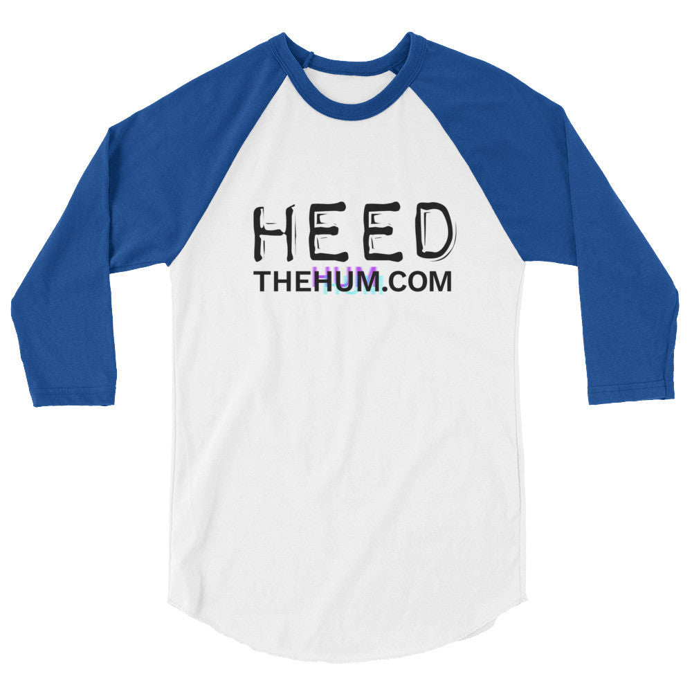 HEED THE HUM logo 3/4 Sleeve Raglan Shirt, Shirts, HEED THE HUM