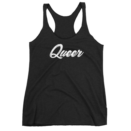 Queer Pride Woman's Cut Racerback Tank Top - LGBTQ, , HEED THE HUM