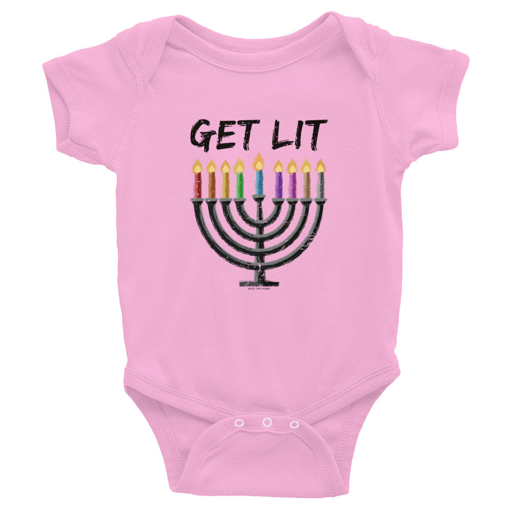 Chanukah - GET LIT Infant Bodysuit Onesie, baby, HEED THE HUM