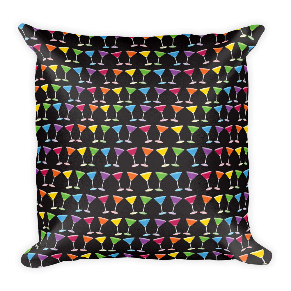 Martini Pride Party Square Throw Pillow, Throw Pillow, HEED THE HUM