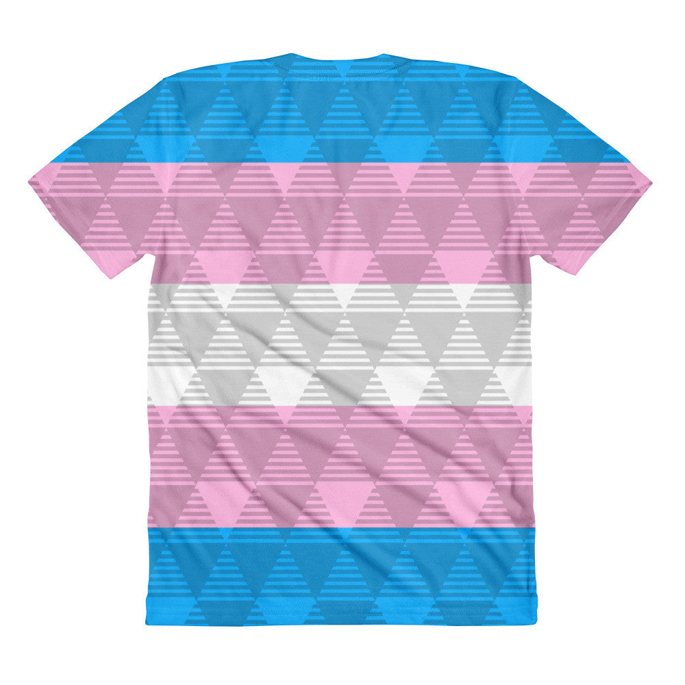 Trans Flag Woman's Cut T-Shirt, Shirts, HEED THE HUM