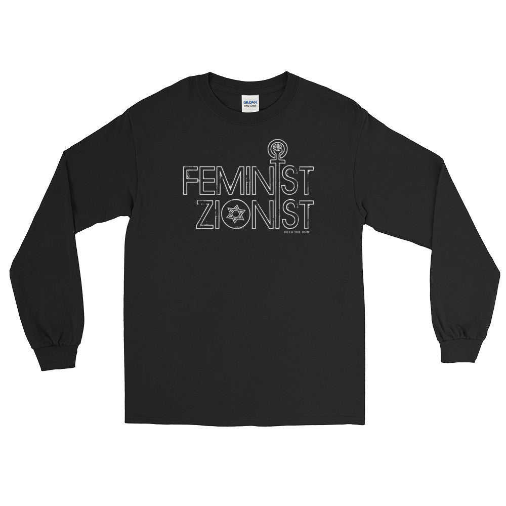 Feminist Zionist Long Sleeve Shirt, Shirts, HEED THE HUM