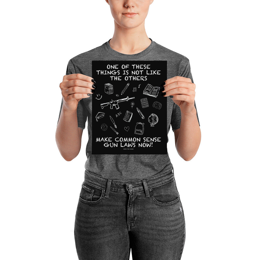 Common Sense Gun Laws Activist Poster, Poster, HEED THE HUM