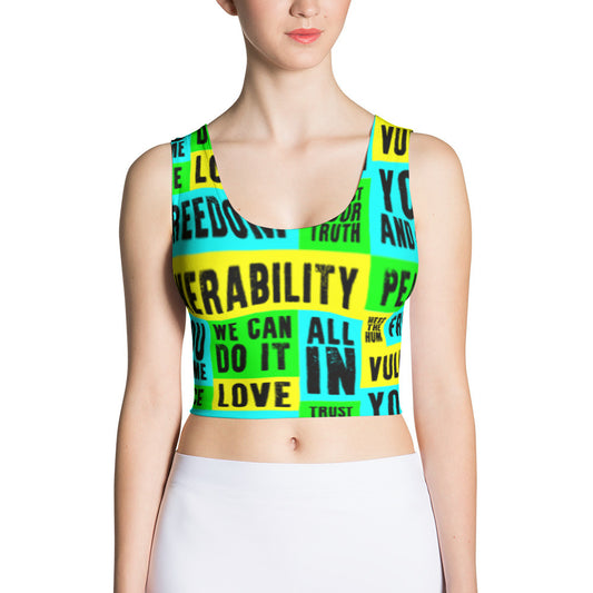 Vulnerability Fitted Crop Top, Shirts, HEED THE HUM