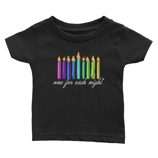 One For Each Night Chanukah Infant Tee T-shirt, Shirts, HEED THE HUM