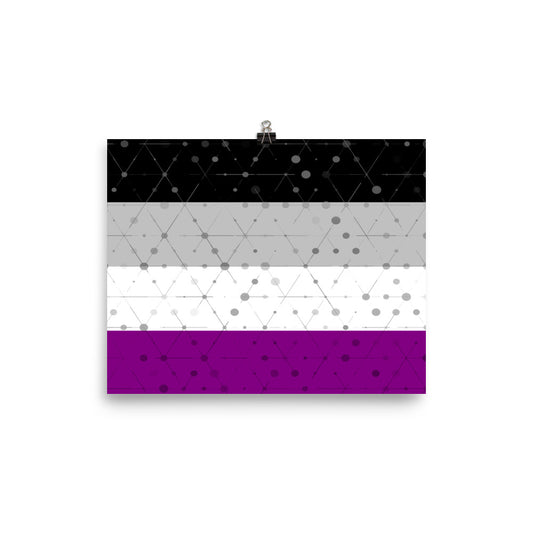 Asexual Flag Poster Art, Poster, HEED THE HUM