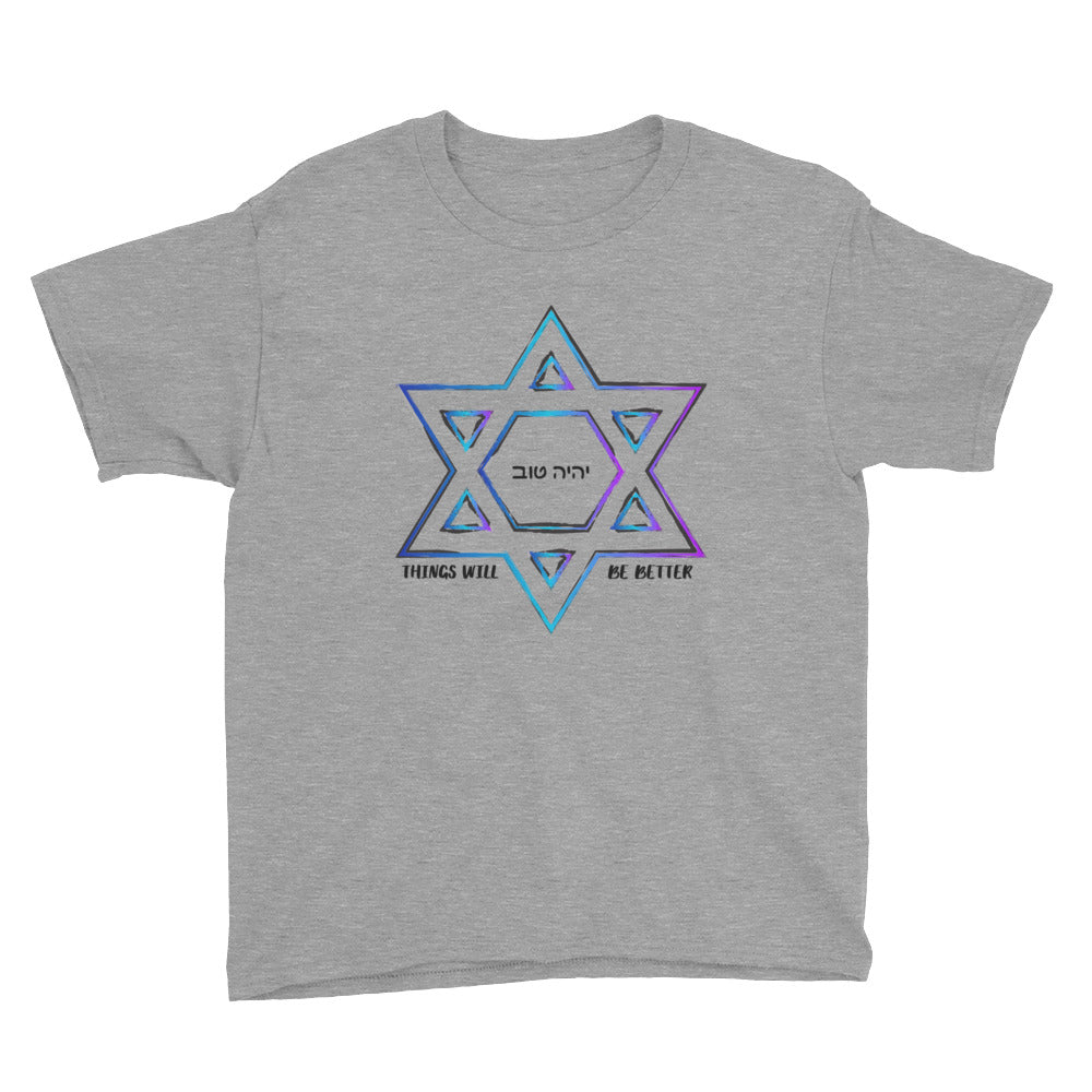 Things Will Get Better - YIHYEH TOV Blues Magen David Youth T-Shirt, Shirts, HEED THE HUM