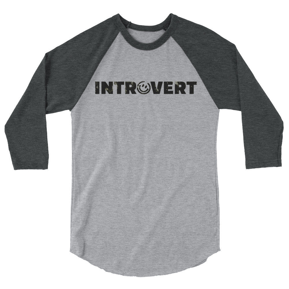 Introvert Unisex 3/4 sleeve raglan shirt, Shirts, HEED THE HUM
