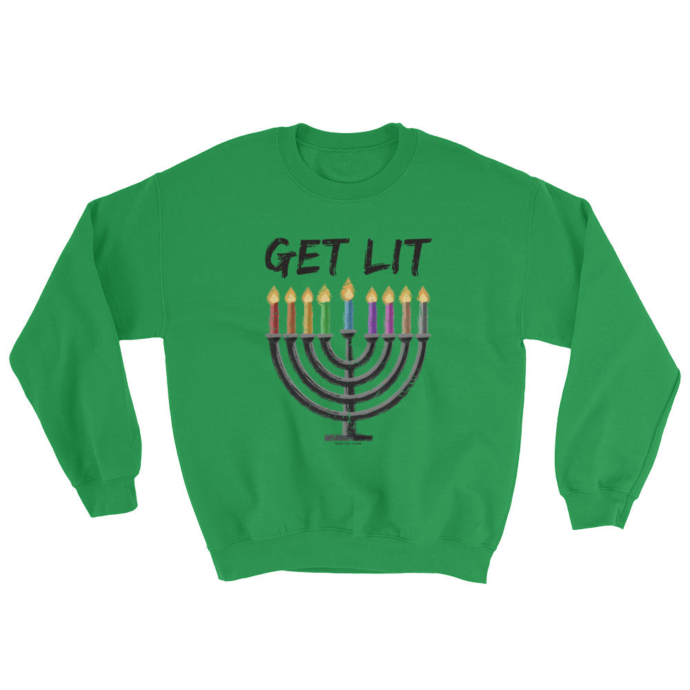 Chanukah - GET LIT Sweatshirt, Shirts, HEED THE HUM