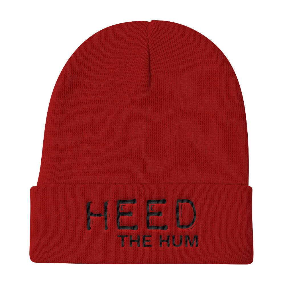 Heed The Hum Knit Beanie Hat, Hats, HEED THE HUM