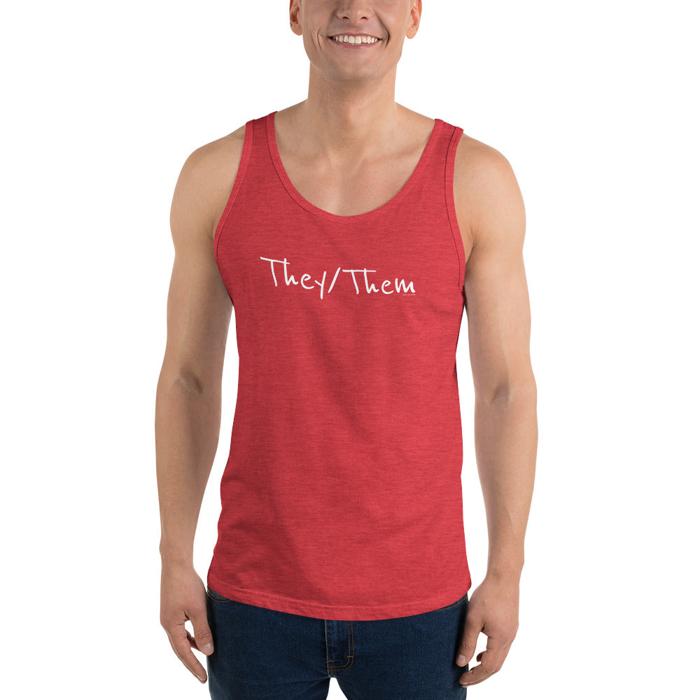 They/Them Unisex Trans Tank Top, Tank Top, HEED THE HUM