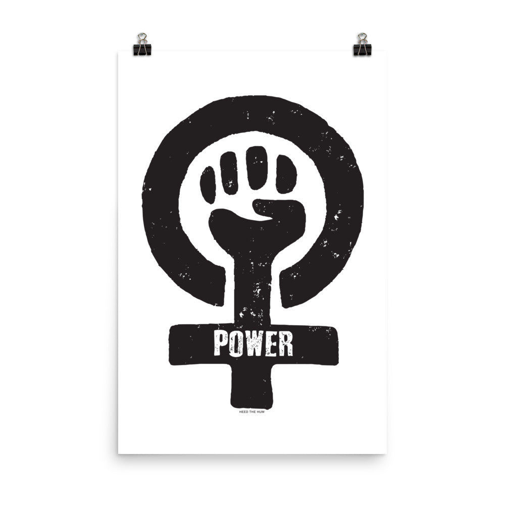 Feminist Power Poster, Poster, HEED THE HUM