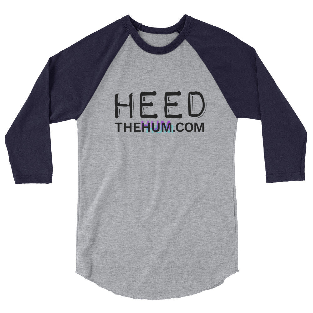 HEED THE HUM logo 3/4 Sleeve Raglan Shirt, Shirts, HEED THE HUM
