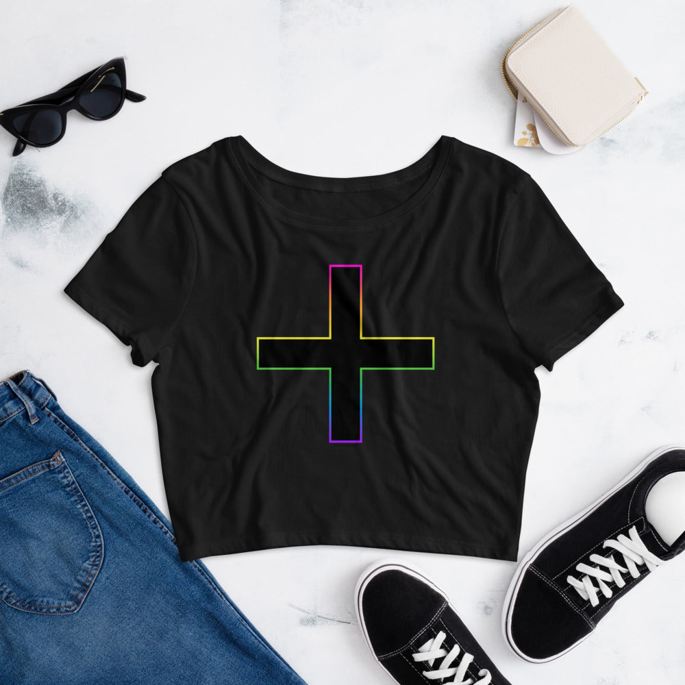 LGBTQIA+ Pride Crop Top Tee Shirt