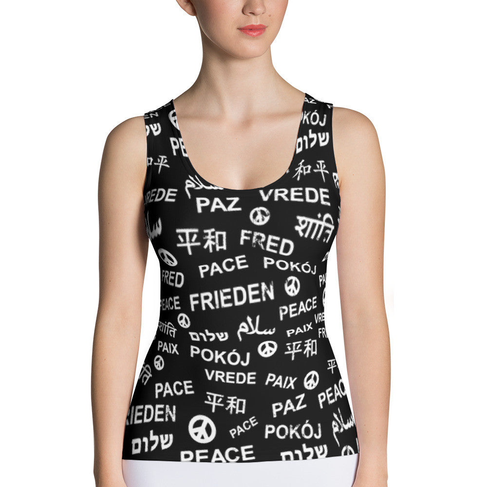 Peace Sublimation Fitted Tank Top (double-sided), Shirt, HEED THE HUM