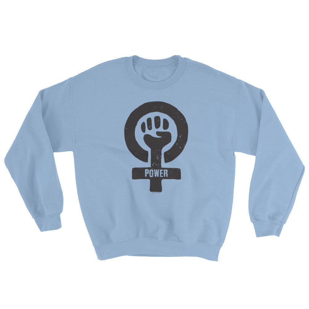 Feminist Power Unisex Crew Neck Sweatshirt, Sweatshirt, HEED THE HUM