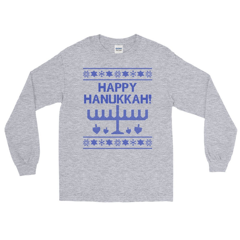 Happy Hanukkah Ugly Christmas Sweater Long Sleeve T-Shirt, Shirt, HEED THE HUM