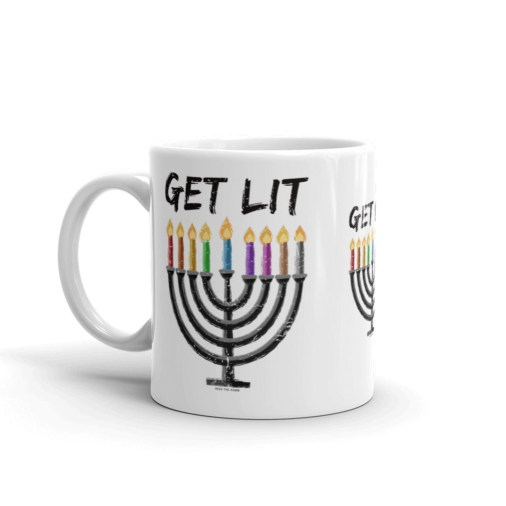Chanukah - GET LIT Mug, Mug, HEED THE HUM