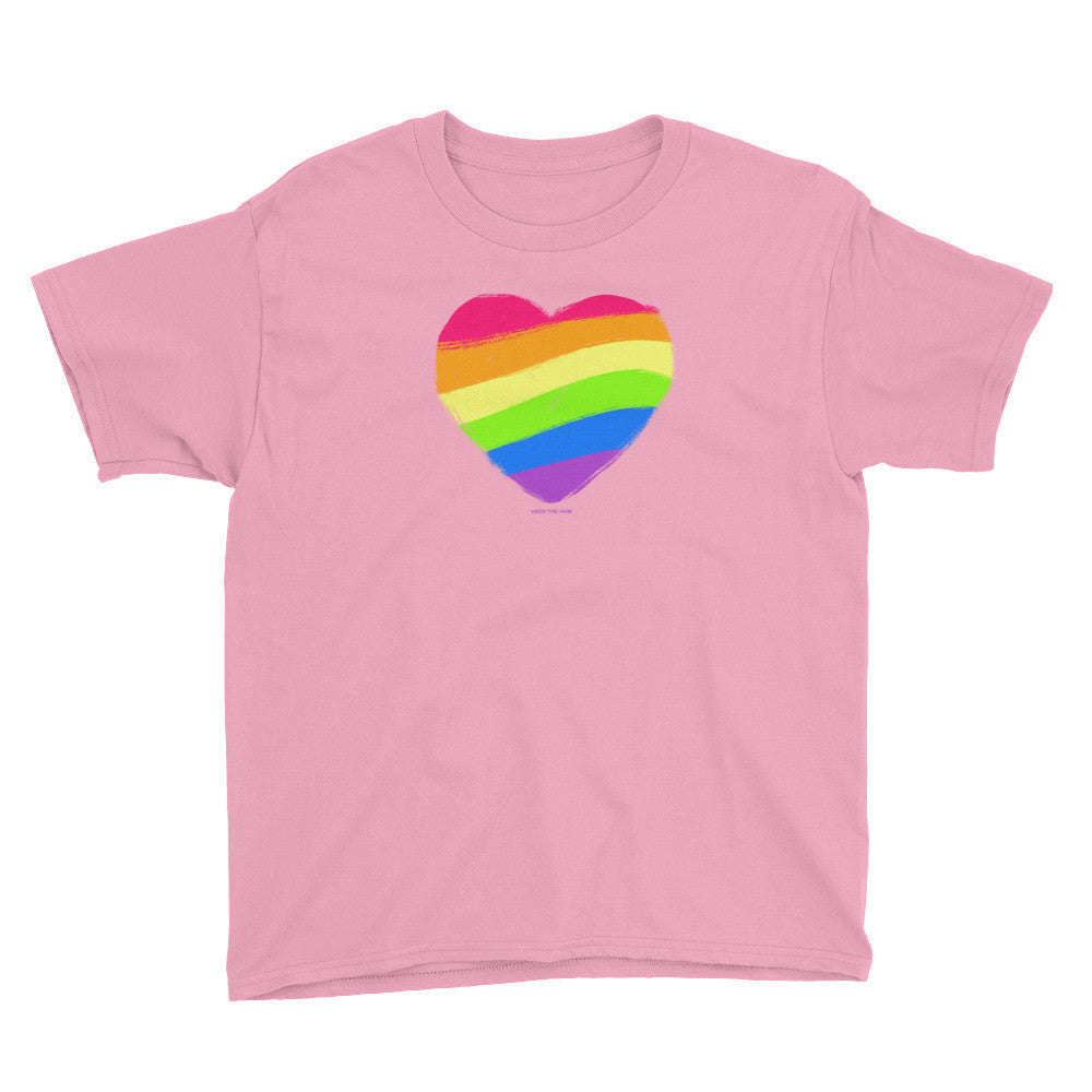 LGBTQ Queer Pride Heart Youth T-Shirt, Shirts, HEED THE HUM