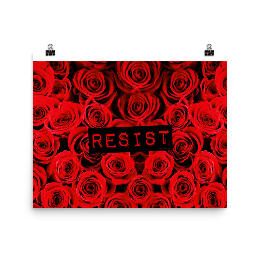 Roses Resist Poster, Poster, HEED THE HUM