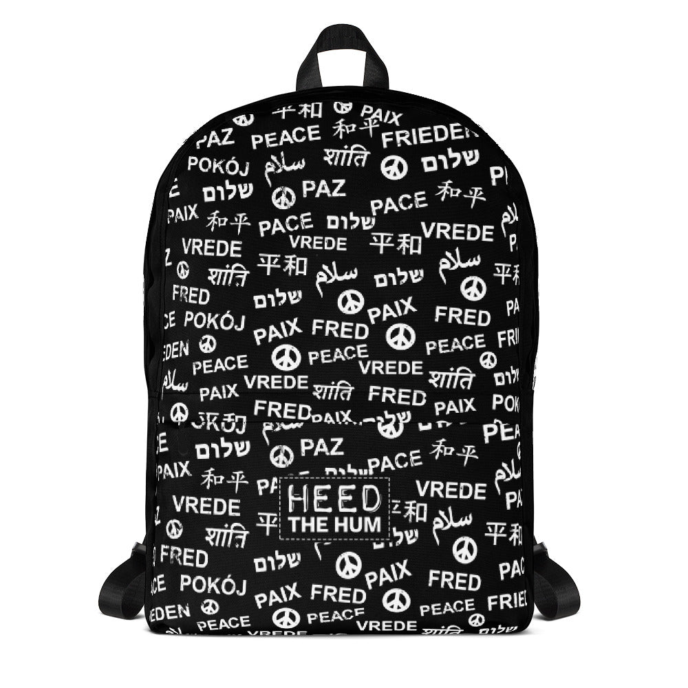 Peace Backpack, backpack, HEED THE HUM