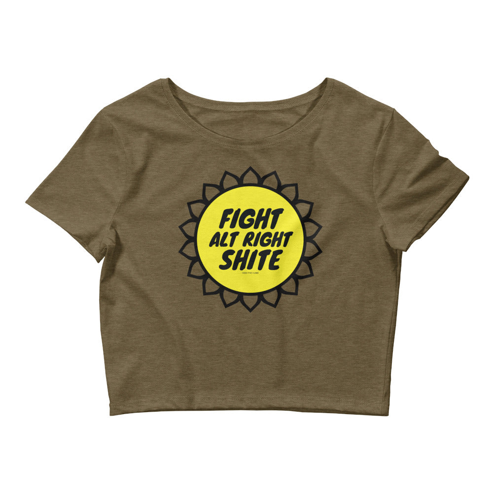 Alt Right Shite Crop Top T Shirt (yellow)