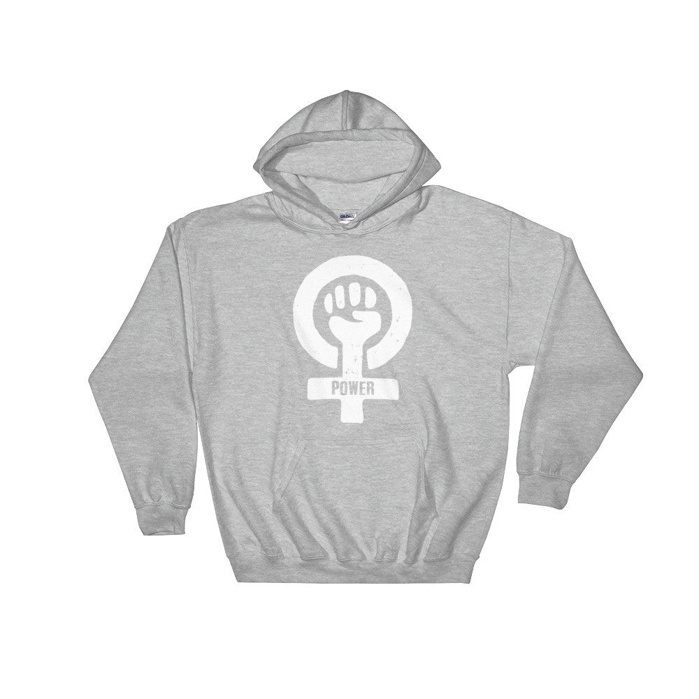 Feminist Power Unisex Hooded Sweatshirt, Shirts, HEED THE HUM