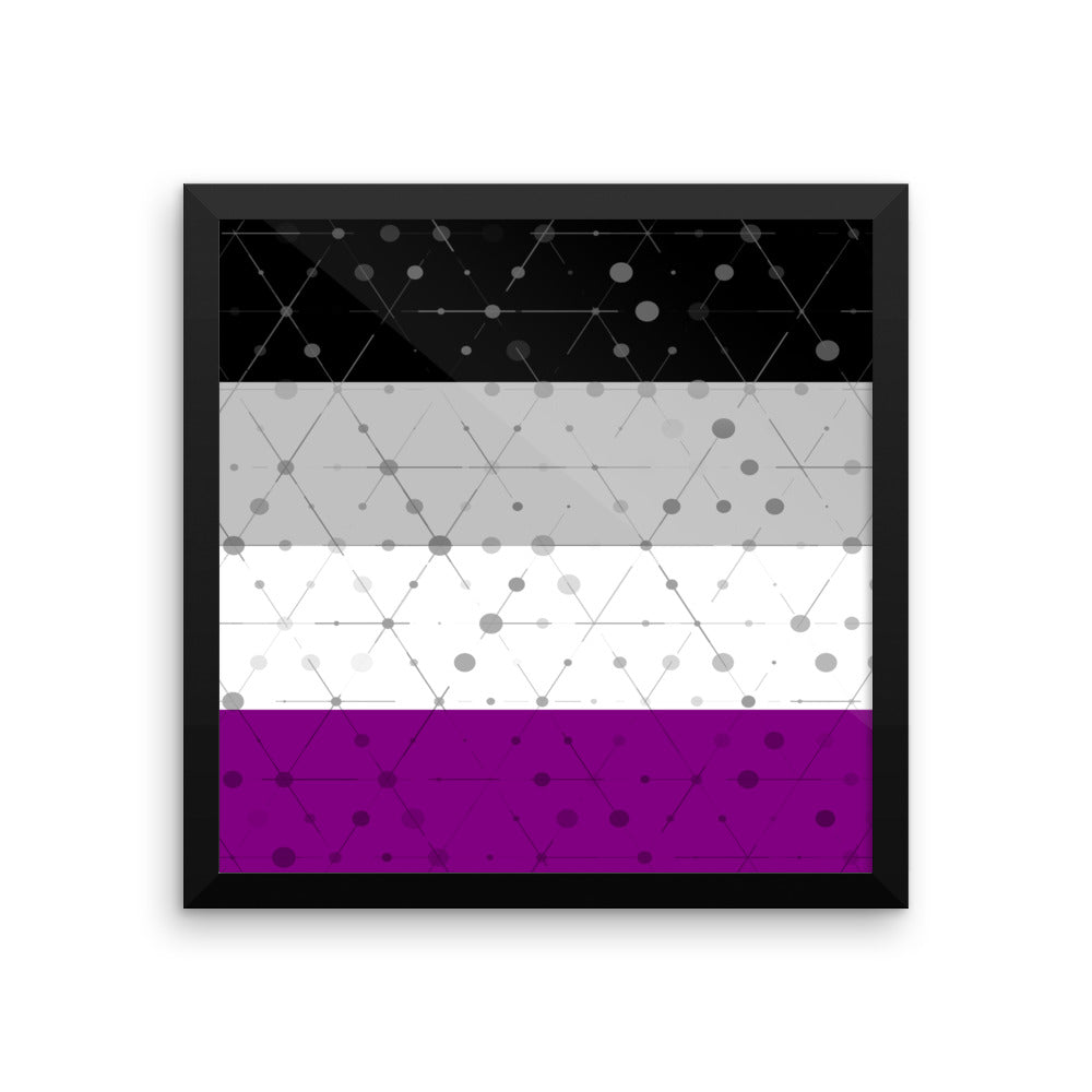 Asexual Flag Framed poster art, Poster, HEED THE HUM