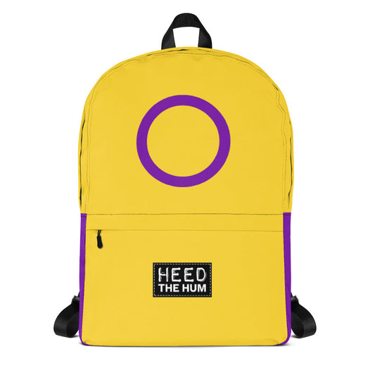 Intersex Pride Flag Backpack - LGBTQIA+, backpack, HEED THE HUM
