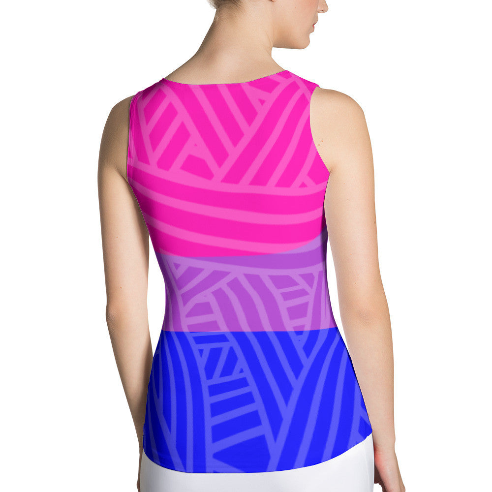 Bisexual Pride Flag Cut & Sew Tank Top (double-sided), Shirts, HEED THE HUM