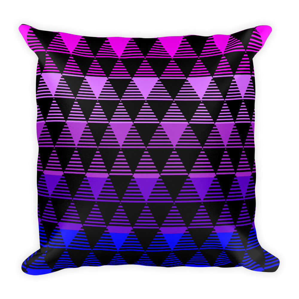 Trans Pride Flag Square Throw Pillow, Pillow, HEED THE HUM