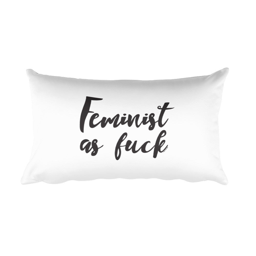 Feminist As Fuck Rectangular Pillow, Pillow, HEED THE HUM