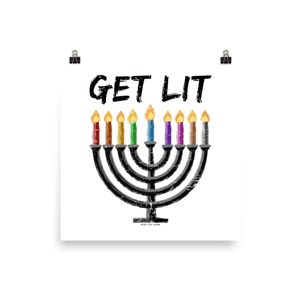 Chanukah - GET LIT Poster, Poster, HEED THE HUM
