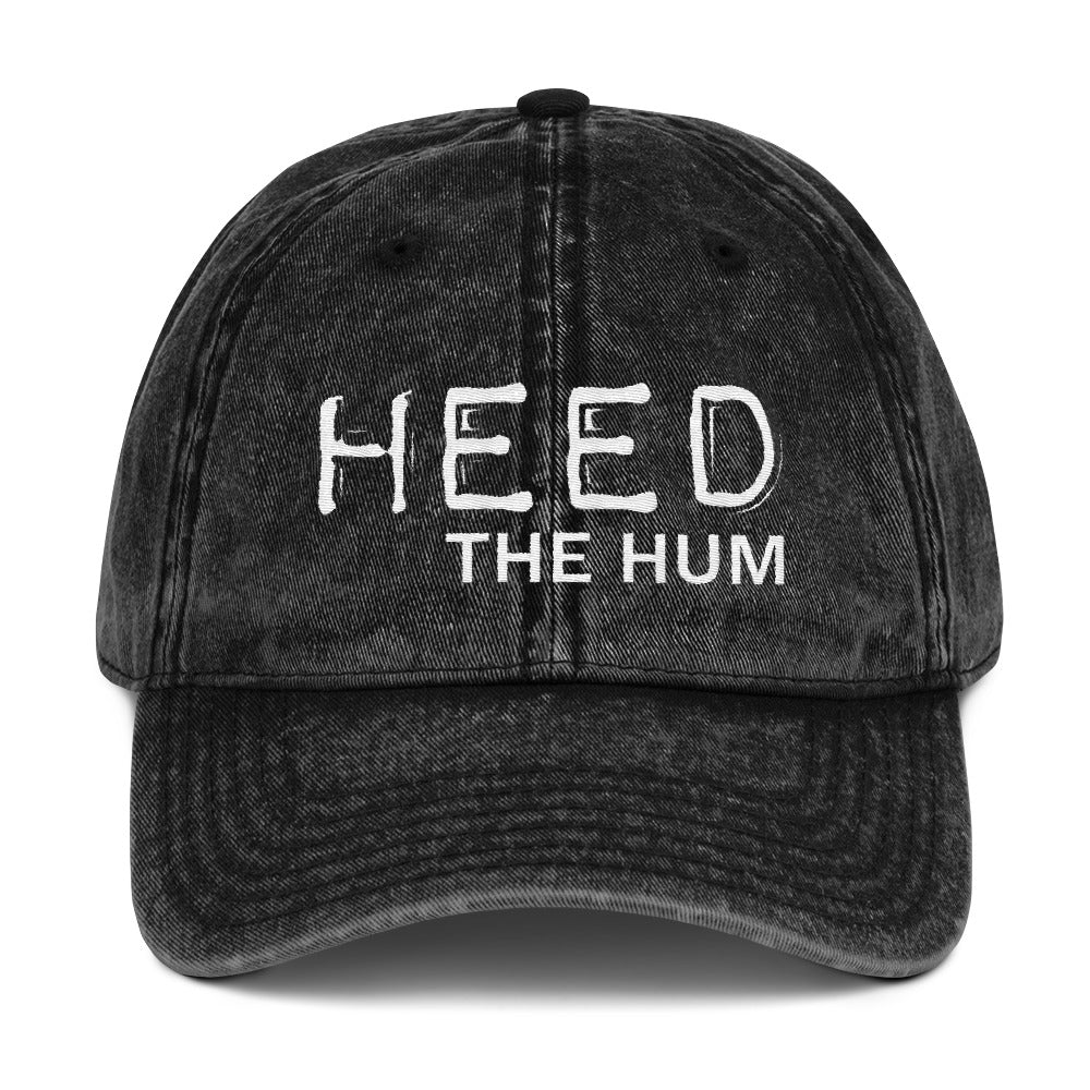HEED THE HUM Hat - Vintage Cotton Twill Cap, , HEED THE HUM