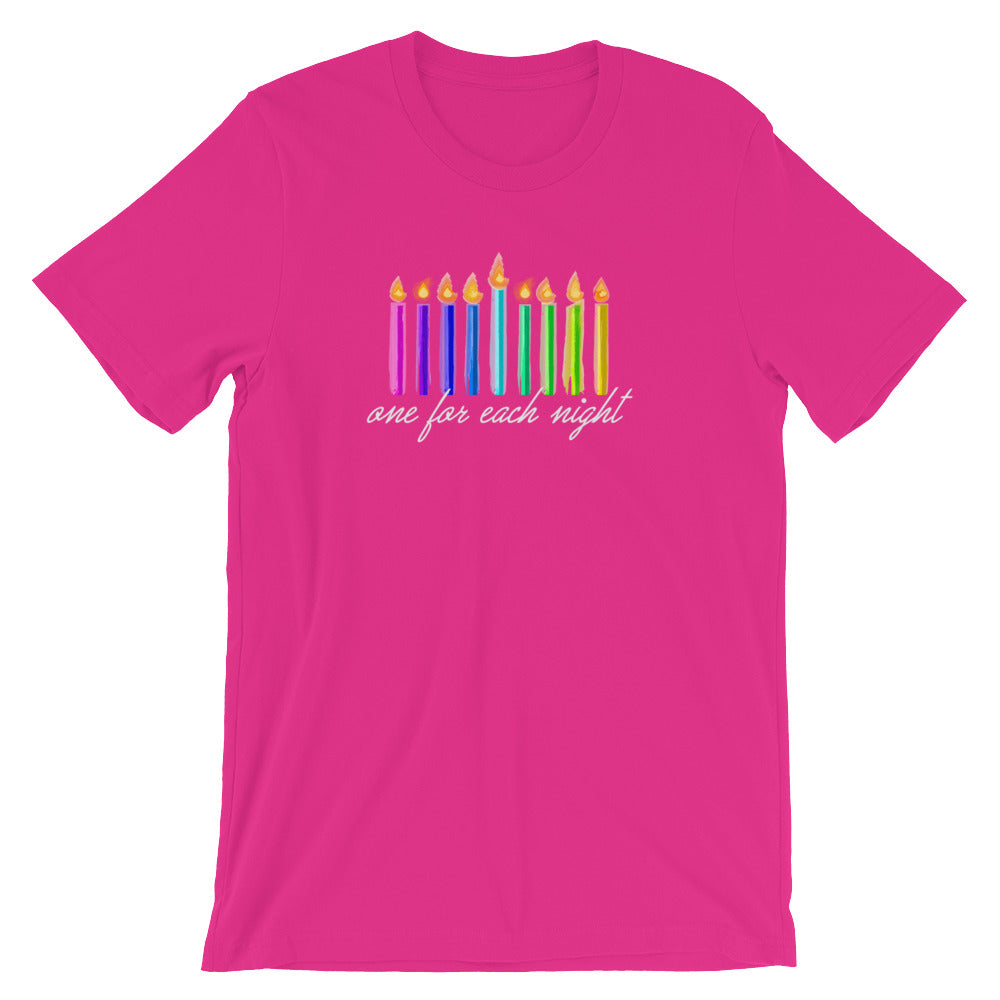 One For Each Night Chanukah Unisex T-Shirt, Shirts, HEED THE HUM