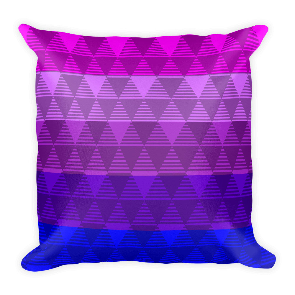 Trans Pride Flag Square Throw Pillow, Pillow, HEED THE HUM