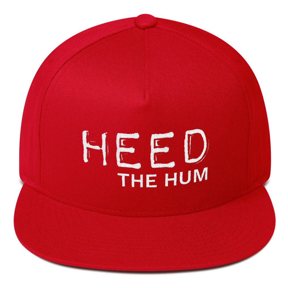 HEED THE HUM Flat Bill Cap Hat, Hats, HEED THE HUM