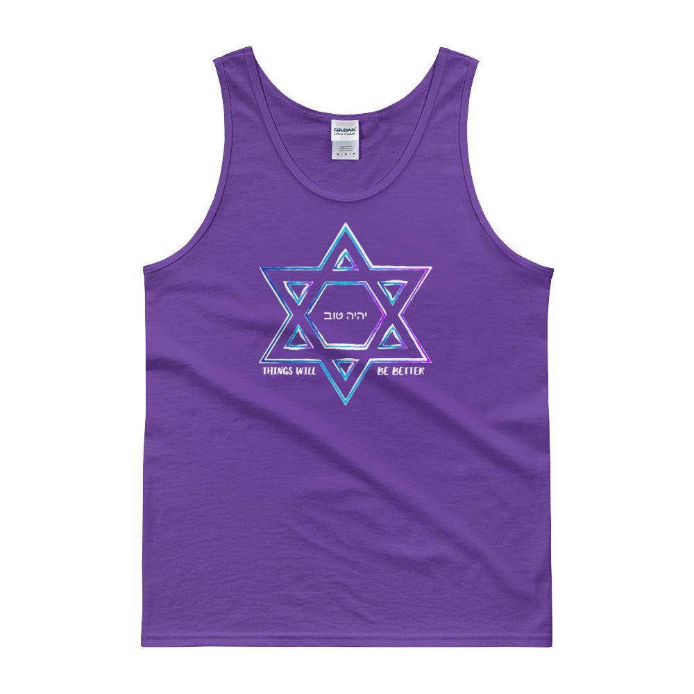 Things Will Be Better - YIHYEH TOV Blues Magen David Unisex Tank Top, Shirts, HEED THE HUM