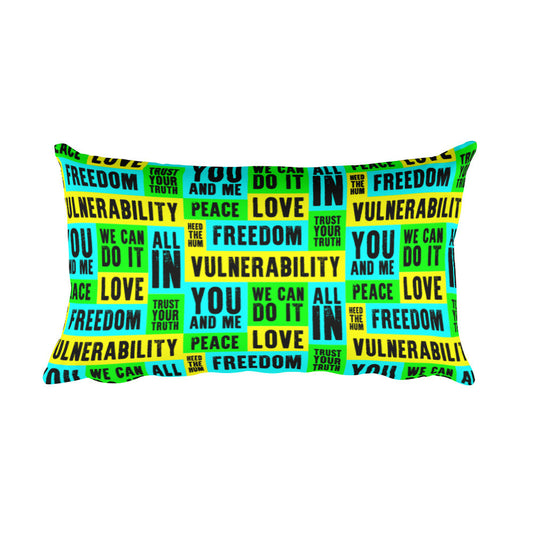Vulnerability Rectangular Pillow, Pillow, HEED THE HUM