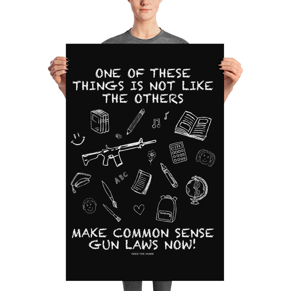 Common Sense Gun Laws Activist Poster, Poster, HEED THE HUM