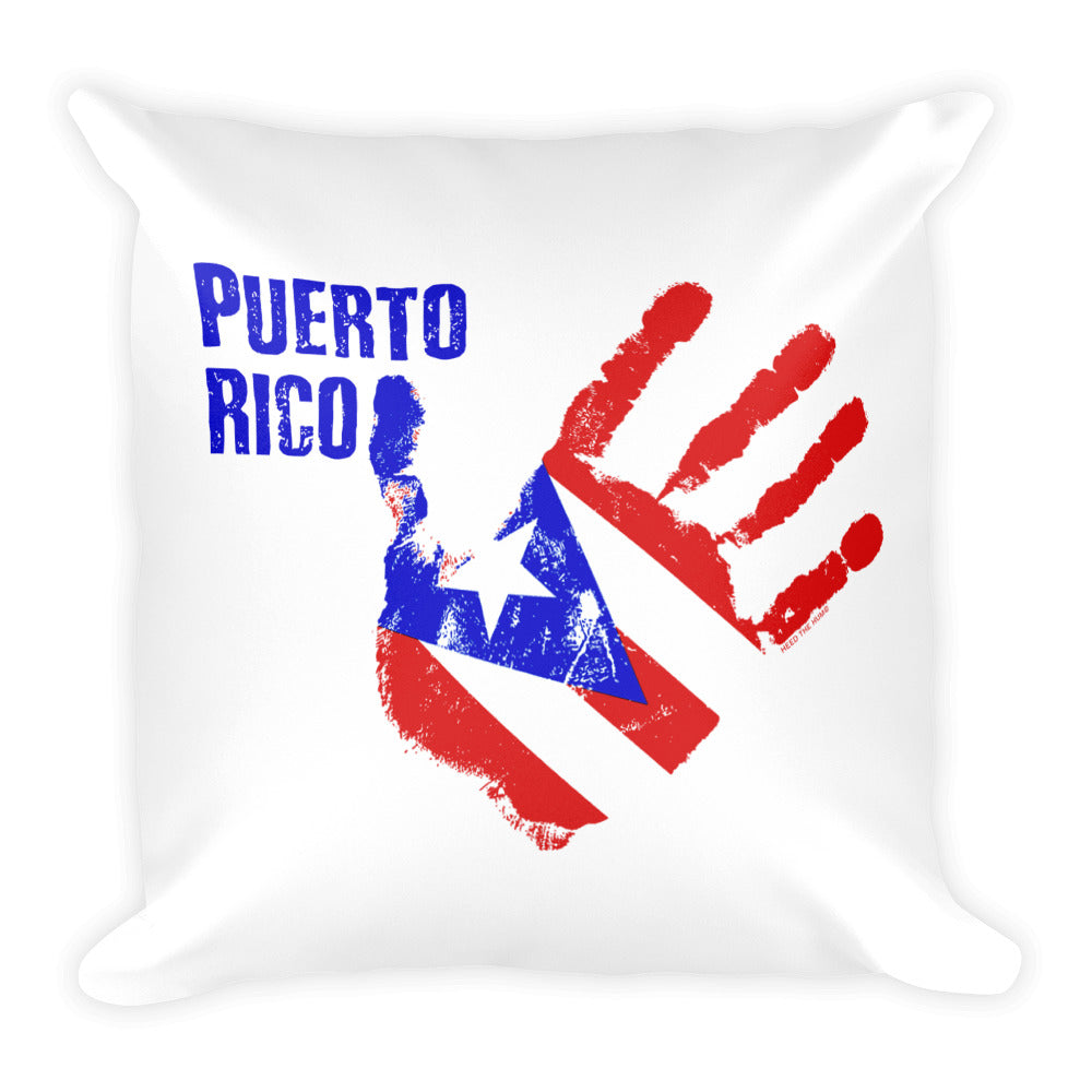 Puerto Rico Relief Square Throw Pillow, Throw Pillow, HEED THE HUM