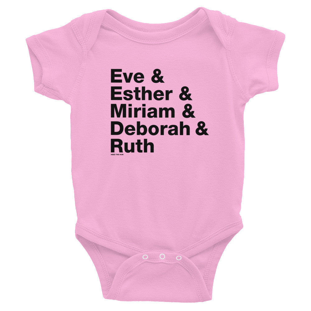 Women of the Bible Infant Bodysuit, Baby, HEED THE HUM