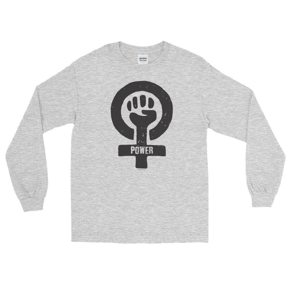 Feminist Power Unisex Long Sleeve Shirt, Shirts, HEED THE HUM