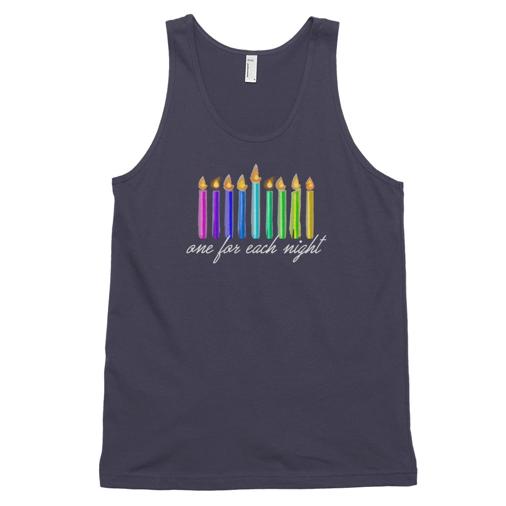 One For Each Night Chanukah Classic tank top (unisex), Shirts, HEED THE HUM
