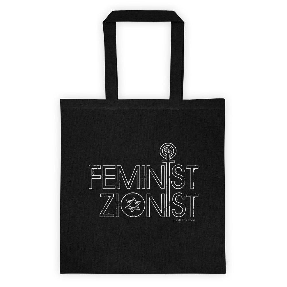 Feminist Zionist 6 oz Tote bag, Tote Bag, HEED THE HUM